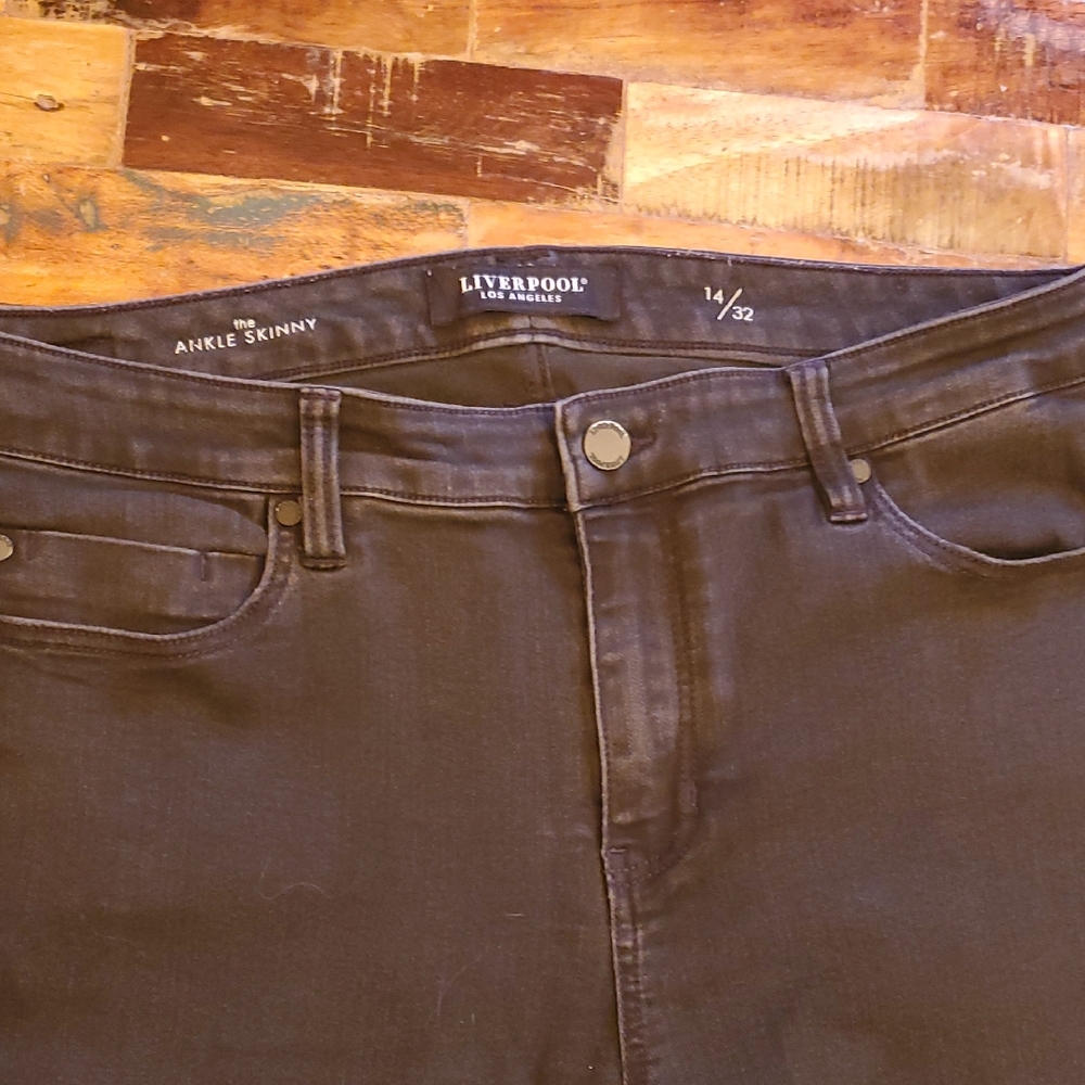 Liverpool Dark Wash Ankle Skinny Jeans